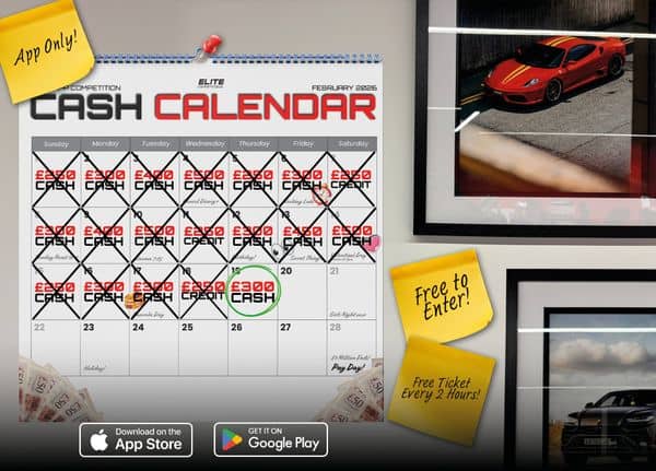 The Cash Calendar! £300 Cash: FREE To Enter Daily Competition
