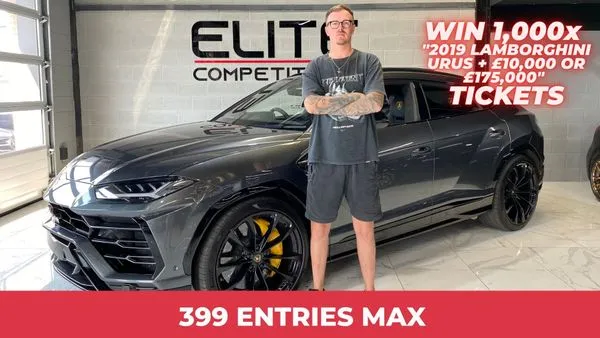 1,000x "2019 LAMBORGHINI URUS + £10,000 OR £175,000" TICKETS