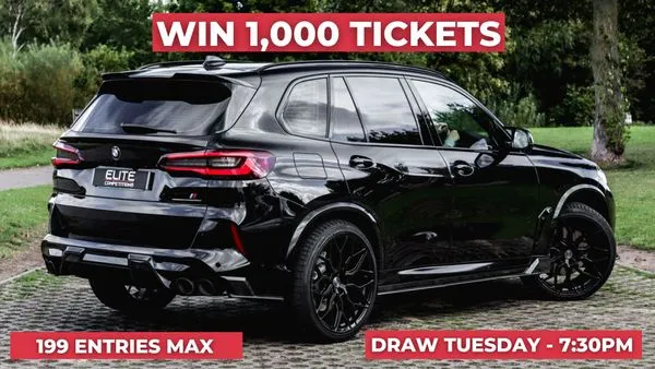 1,000x "2020 BMW X5M COMPETITION + £2,000 OR £65,000" TICKETS