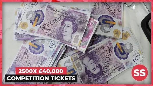 2,500x £40,000 competition tickets