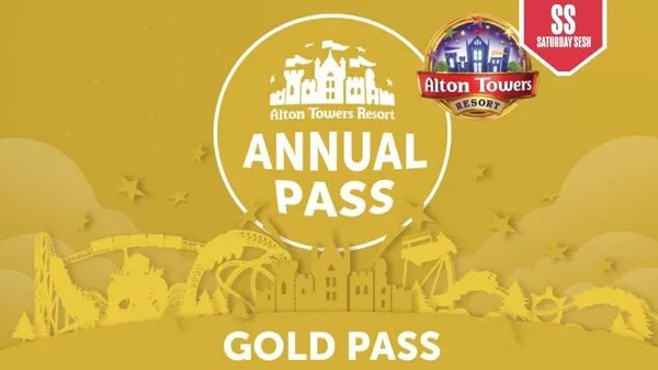 2 X ALTON TOWERS ANNUAL GOLD PASS TICKETS OR £225