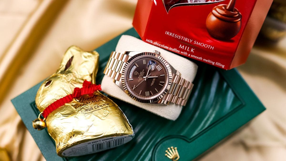 Rolex chocolate sales box price