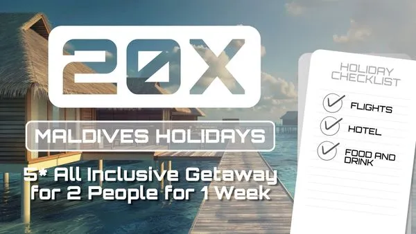 20x Maldives Holiday InstaWin (£500 End Prize)