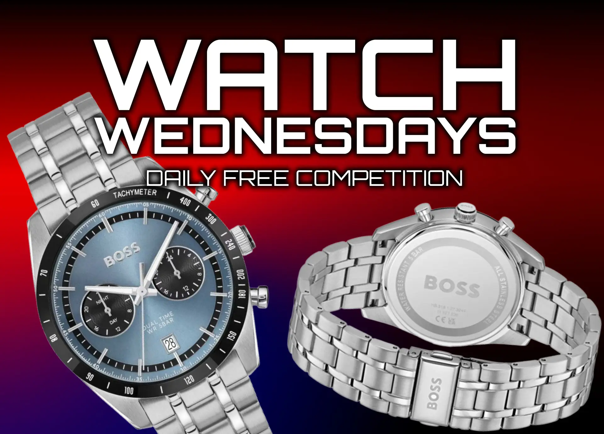 Boss Tourmaster 41mm Mens Watch | Watch Wednesdays | FREE To Enter Daily Competition
