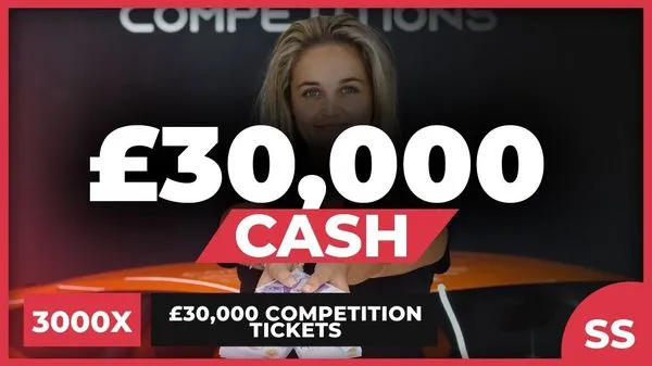 3,000 X £30,000 Cash Tickets 