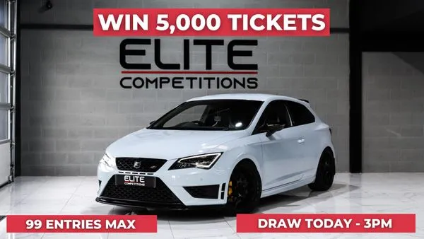 5,000x "2017 496bhp Seat Cupra 290 Black Edition + £1,000 OR £14,000" Tickets