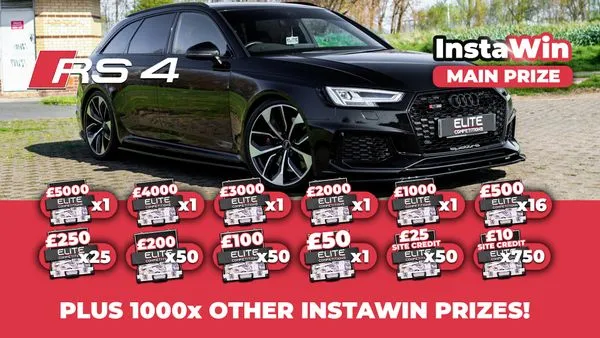 Audi RS4 Main Prize + 1,000 InstaWins