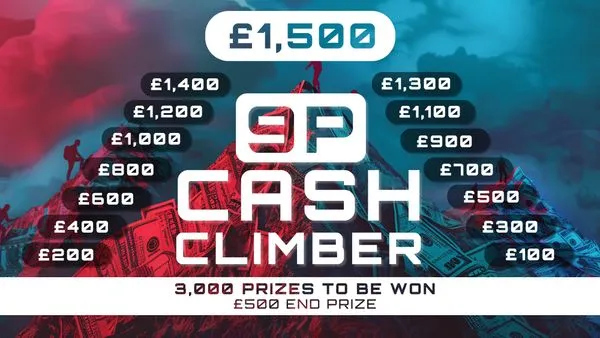 Cash Climber (£500 End Prize + 3,000 InstaWins)