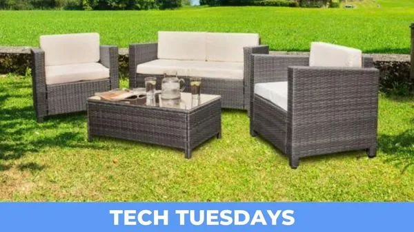 RATTAN 4 PIECE GARDEN SET