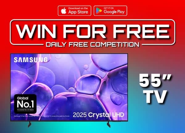 Samsung 55" 4K TV: FREE To Enter Daily Competition Grab A Free Ticket Every 2 Hours