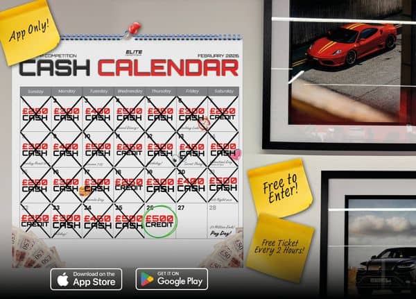 The Cash Calendar! £500 Credit : FREE To Enter Daily Competition