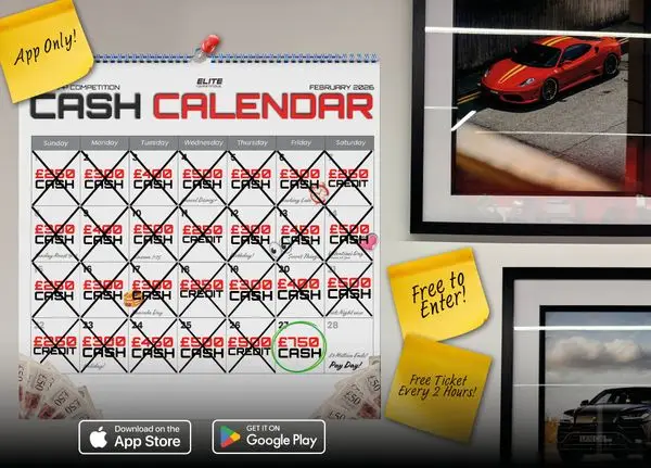 The Cash Calendar! £750 Cash: FREE To Enter Daily Competition