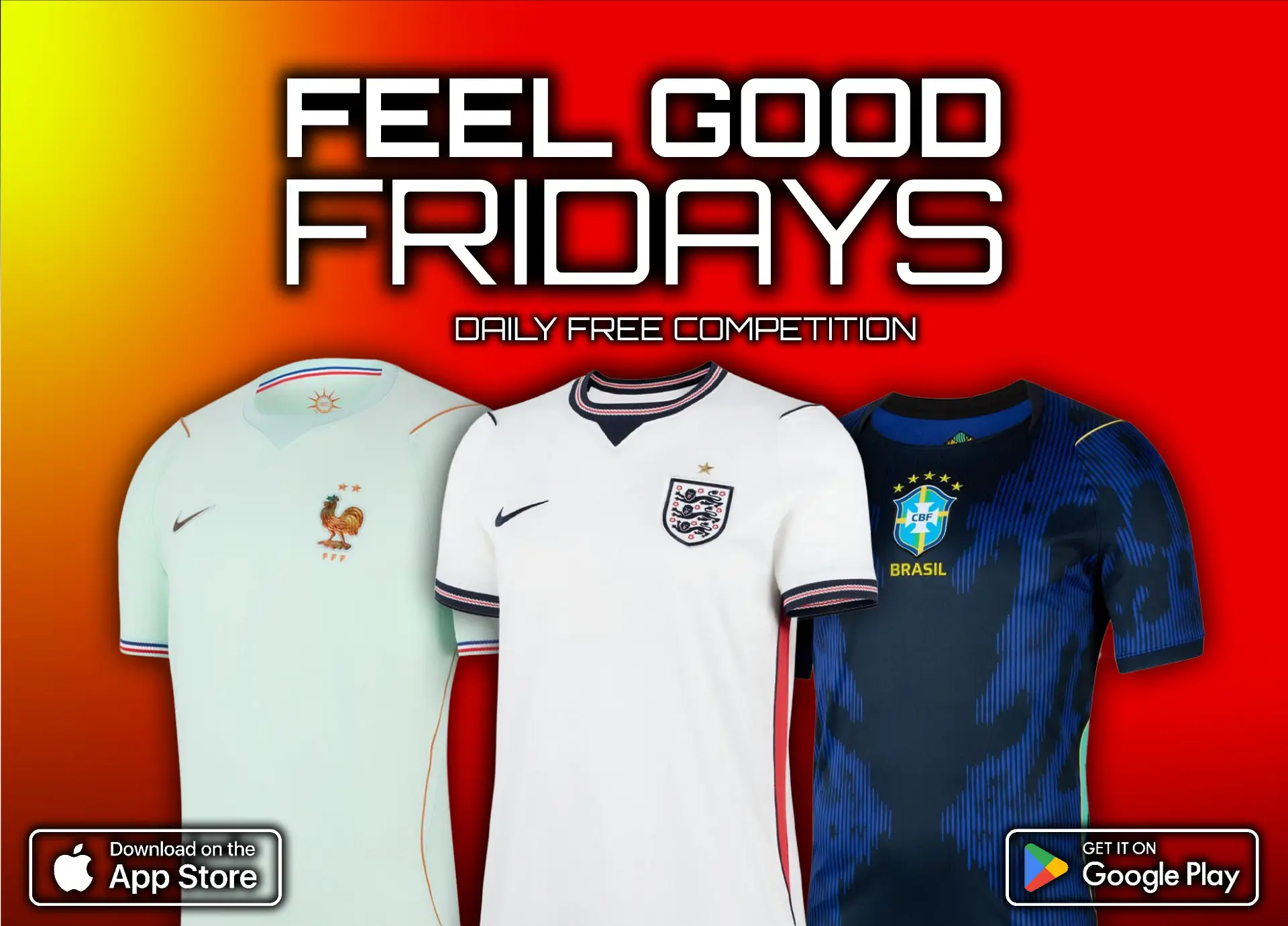 Pick your own World Cup Shirt | Feel Good Fridays | FREE To Enter Daily Competition