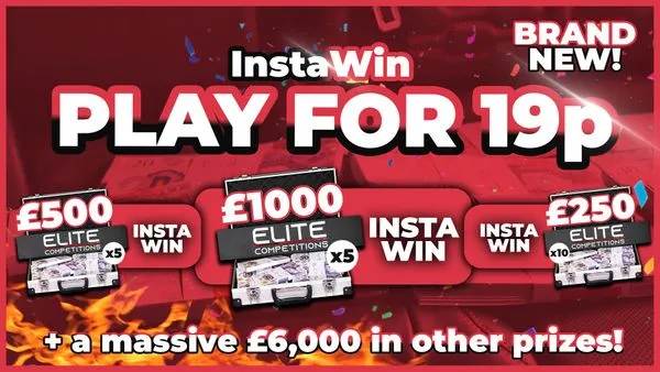 £1,000 End Prize + 300x InstaWins