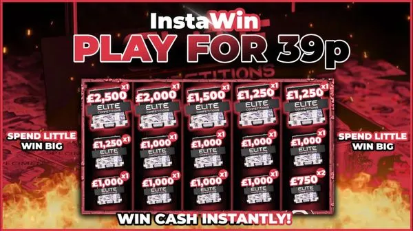 £2,500 End Prize + 1,000x Cash InstaWins