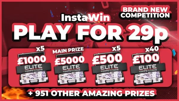 £5,000 End Prize + 1,000x InstaWins