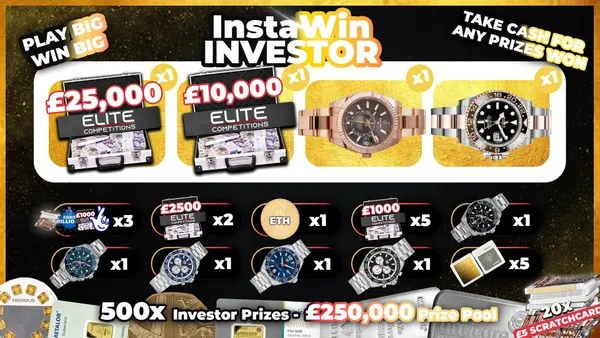 £5,000 Main Prize + 500x "Investment" InstaWins