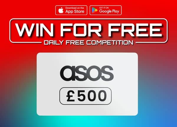 £500 ASOS Voucher: FREE To Enter Daily Competition Grab A Free Ticket Every 2 Hours